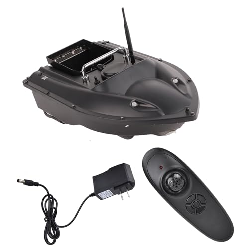 Image of Airshi ABSStainless Steel RC Fish Lure Boat, 3H Standby Time Fish Bait Boat Finder, for Wild Fishing Pool Lake Sea Fishing (Black)