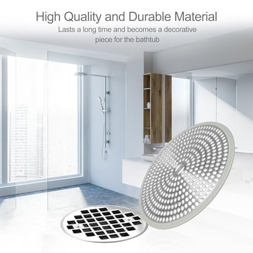 image for LEKEYE Shower Drain Hair Catcher | Strainer | Shower Stall Drain Cover