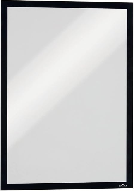 Durable DURAFRAME Magnetic Frame | A3 Black | Pack of 5 | Document Frame For Professional Internal Signage | Magnetic Attachment