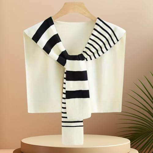 Image of WaJuemy Sweater Shawl Wraps for Women Sweater Knitted Knotted Shawls Travel Casual Scarf Cape Shoulder Tops Fashion Wrap