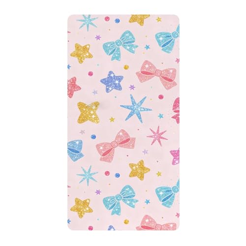 Parure de lit enfant en coton extensible nœud pastel étoile - 2