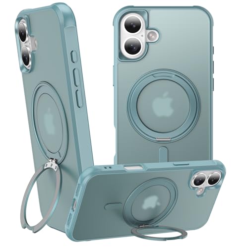 ZHOGTNEG 360°CXCxO iPhone 16 PlusP[Xp ^X^hƃOz_[ MagsafeΉ ~^[O[hی ϏՌ ϐU CNu[