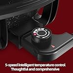 AORAN 6L Electric Hot Pot, Non-Stick Smokeless Cooking Pot with Divider for Hot Pot, Fondue, Shabu Shabu, Multi-Function, Includes Ladle, Tongs, Oil Brush, Food Tongs, Easy to Clean Black - Image 4