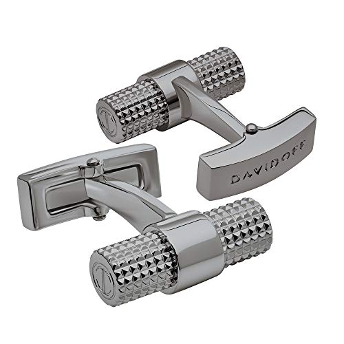 Preisvergleich Produktbild Davidoff Manschettenknöpfe, Paris, 0,8x2cm, Gun Metal