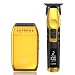 Supreme Trimmer Crunch Foil Shaver & 2Spee Trimmer Barber Hair Cutting Kit | Cordless Beard & Mustache Trimming Set | LCD Battery Displays, Removable Blade Design, Waterproof Shaver (Gold)
