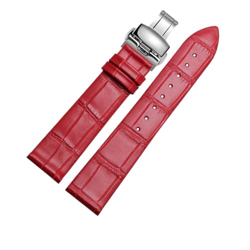 Bracelet montre cuir véritable 12mm yingyingjia anti irritation rouge
