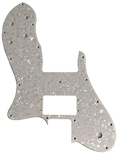 Electric Guitar Pickguard for Fender US '72 Telecaster Deluxe Reissue Wide Range Style (4 Ply White Pearl)