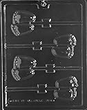Grandmama's Goodies B065 Baby Feet Lollipop Baby Shower Chocolate Candy Soap Mold with Exclusive Molding Instructions