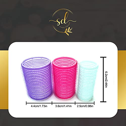 Large Hair Rollers For Long Hair [ 50 Pack ] – Easy To Use - 36 Rollers, 12 Clips, 1 Comb, 1 Reusable Bag - Jumbo Hair Rollers For Long Hair - Big Hair Rollers For Long Hair - Roller Set Hair Rollers With Clips - Jumbo Self Grip Hair Rollers - Big Velcro Hair Rollers #TOP2