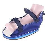 3 Klettverschlüsse Guoyajf Canvas Rocker Bottom Post-Op Cast Schuh - Premium-Qualität, Maximaler Schutz Bei Kontaktverschluss, Sandale Mit Offener Zehe, Blau,L