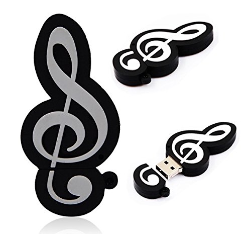 DISOK - Memoria USB Nota Musical 4 GB - Pendrives, Memorias USB para Detalles y Recuerdos de Bodas, Comuniones