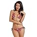 Produktbild AIMILUX Bikini zum Schnüren,Weihnachten Gekritzel Hintergrund Nahtlose Muster Hand,Frauen Badeanzug Low Rise Skinny(XXL)