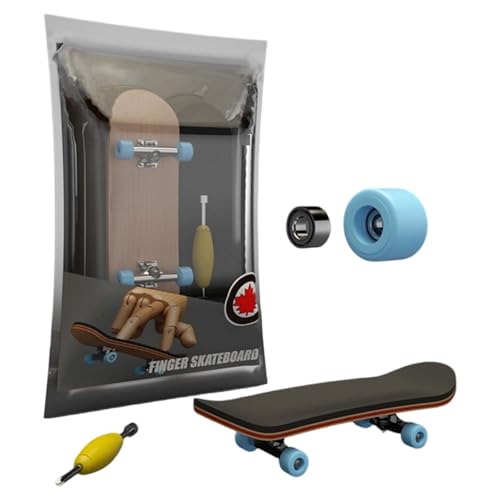 Generisch Monopatines profesionales de madera de arce con herramientas para manualidades creativas, minimonopatines (azul, 12 cm)