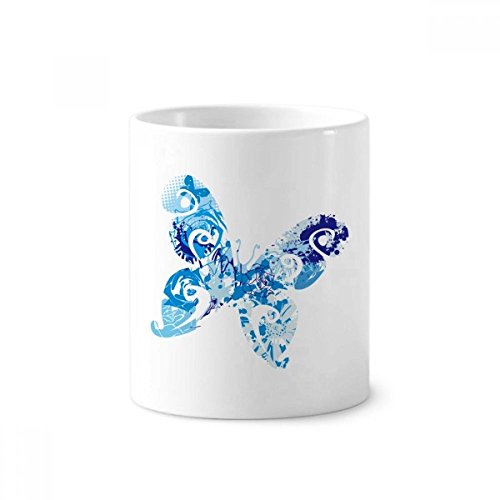 Gobelet en céramique papillon bleu ciel 350ml porte-brosse à dents graffiti
