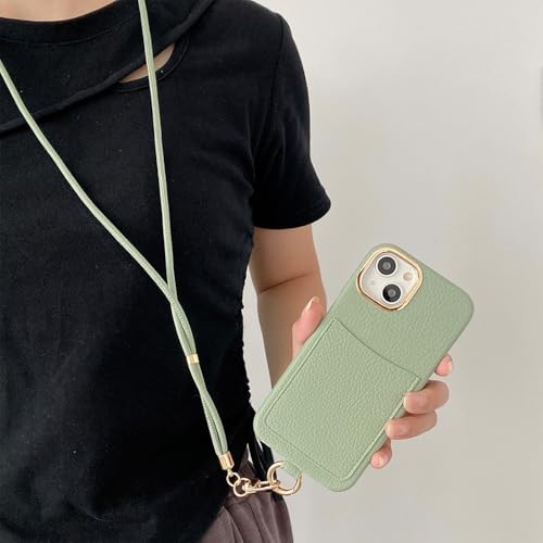 Étui cuir iPhone 15 empêche la perte et protège l'écran couleur bleu - 4