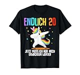 T-Shirt 20. Geburtstag Herren Damen 20 Jahre Deko