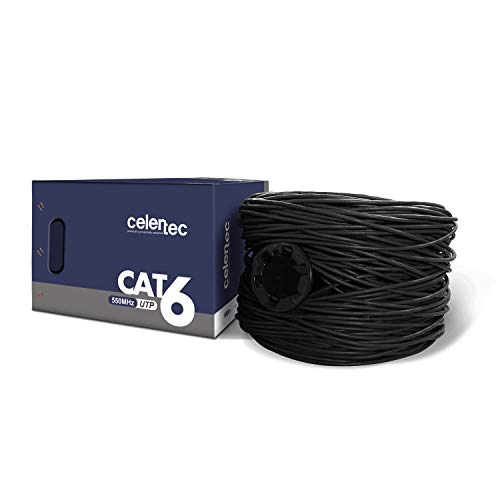 celertec CAT6 Ethernet Cable, 500ft, 23AWG Solid Bare Copper, Unshielded Twisted Pairs(UTP), 550MHz, ETL Listed &CMR Riser Rated, Indoor, Bulk Ethernet Cable -Black by celertec - Image 5
