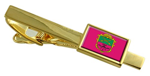 Clip de corbata de oro de Zaporizhia Ucrania elegante pasador de metal para trajes de caballero