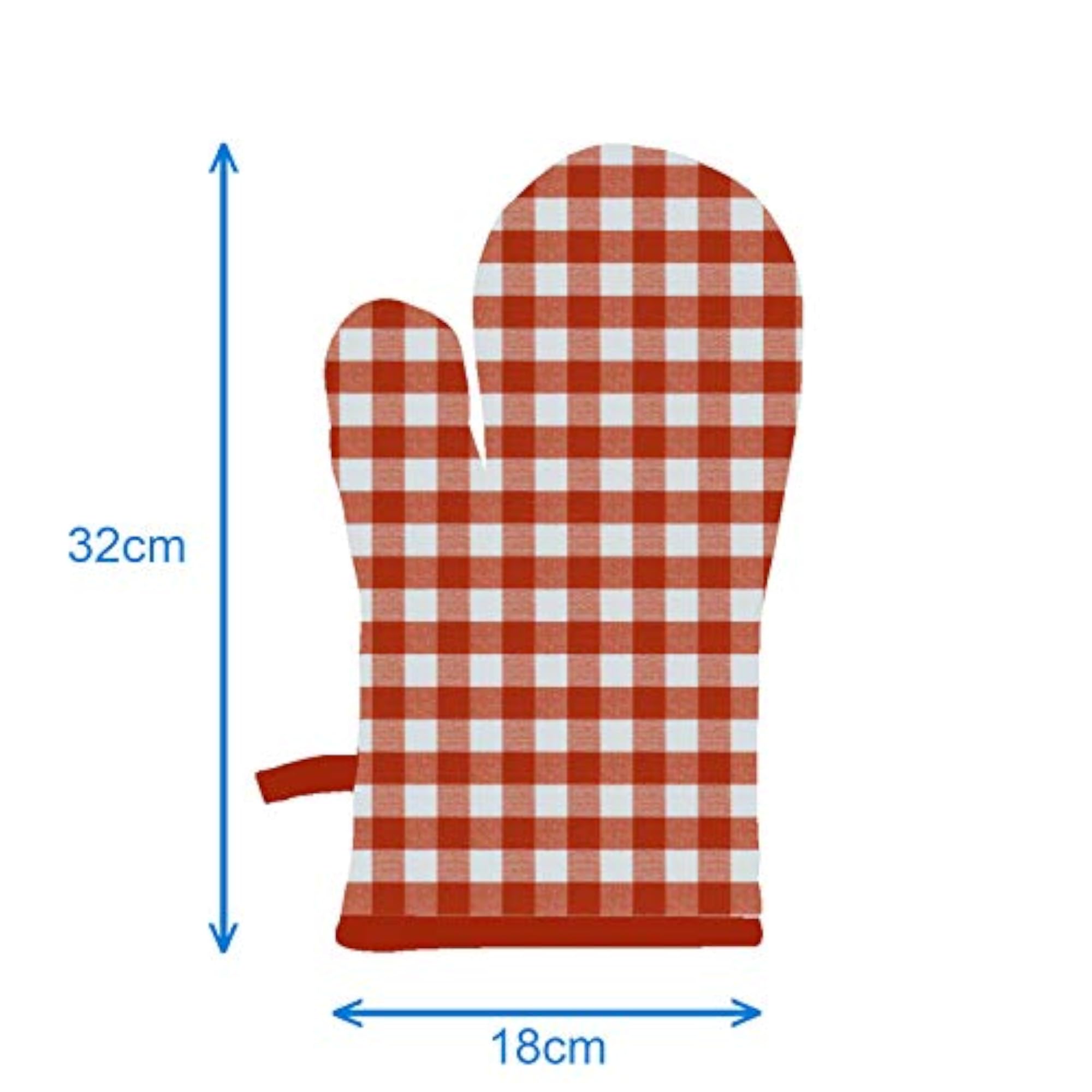 Checkered Designed Kitchen Oven Mitts, Pack of 2