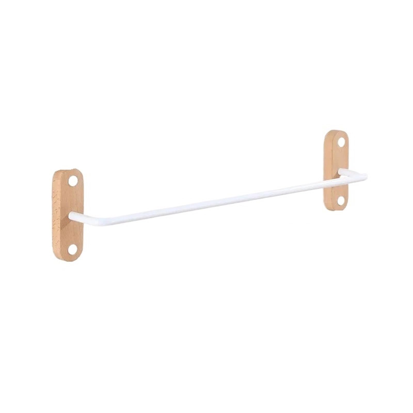 Toalleros barra acero inoxidable madera blanca pared baño cocina dormitorio
