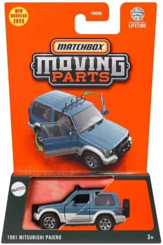Matchbox Moving Parts 1991 Mitsubishi Pajero [Blue SUV] 40/50, 1:64 Scale Diecast Vehicle