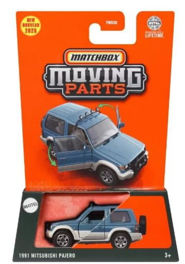Matchbox Moving Parts 1991 Mitsubishi Pajero Azul 1:64 miniatura 1