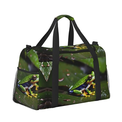 Peace Tree Frogs print Carry on Bag Underseat Personal Item Bag Travel Duffel Bag Gym Carry On Sports Bag3