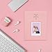 128 Pockets Mini Photo Album for Fujifilm Instax Mini 70 7s 8 8+ 9 11 25 50s 90, Polaroid Z2300, Polaroid PIC-300P Film Instant Camera & Name Card (Pink)