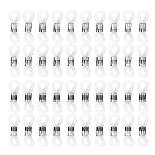 40 Pièces Chaîne de Lunettes de Cercle Antidérapante en Gel de Silicone, Chaîne de Support de Lunettes de Lecture Confortable Réglable pour Lunettes de Soleil Cover