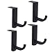 Produktbild haodou 4 Stück Kopfhörer Headset Kleiderbügel PC Monitor Ständer Halter zum Aufkleben Haken (schwarz)