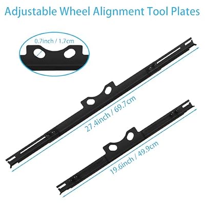 Ertuohg Wheel Alignment Tool, Toe Alignment Tool Plate, Toe Plates Wheel Alignment Tool, Car DIY Toe Alignment Tool, Wheel Alignment Tools Kit for Easy Storage, Metal