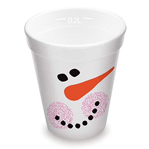 Schneiemann Lot de 200 gobelets isothermes en polystyrène EPS 200 ml Pour vin chaud, punch, thé