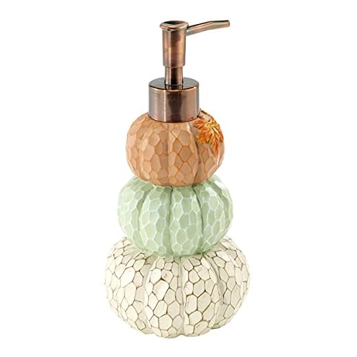 Avanti Linens - Soap Dispenser/Lotion Pump, Fall Inspired Bathroom Accessories (Grateful Patch Collection)