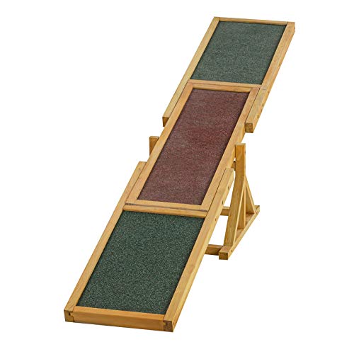 DEMA Hundewippe Hundetraining Wippe Hund 180 cm lang bis max. 50 kg Holz massiv