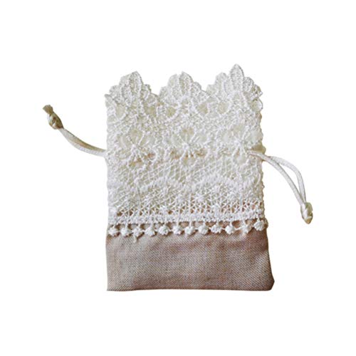 Bolsa de presente STOBOK com cordão de renda, 10 peças, sacos de presente de casamento, lembrancinha