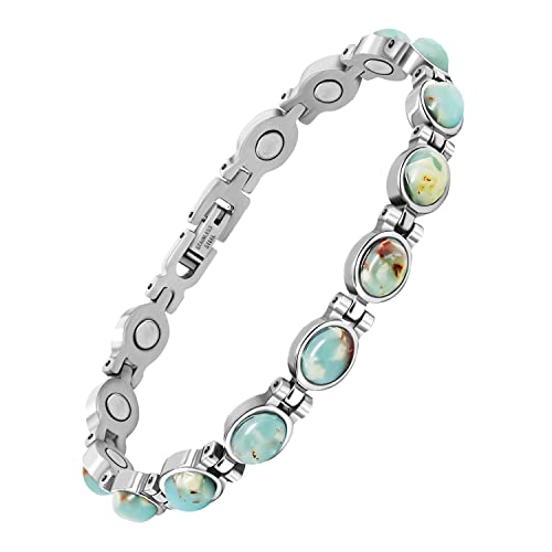 Pulsera magnética JEROOT de ultra resistencia con imanes de neodimio de 8.46 pulgadas de metal