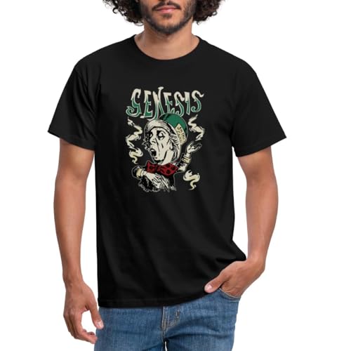 Spreadshirt Genesis Mad Hatter Men's T-Shirt, M, Black