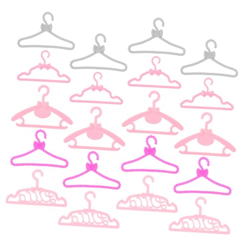 KICHOUSE 50pcs Doll Carriers for Little Girls Hangers for Doll Clothes Hanging Doll Support Plastic Doll Clothes Hanger Doll Coat Rack for Boys and Girls