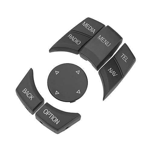 Cubierta de botón de control multimedia para coche compatible con E81 E84 E70 E71 negro 5
