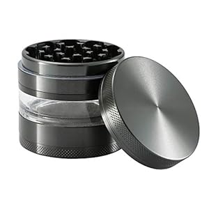 CyanCloud Grinder Crusher Pollen Herb Grinder für Spice,Kräuter,Gewürze,Herb, 4-teiliges Set mit Pollen Scraper