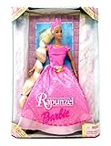 Barbie Rapunzel Pink Gown with Gold Glitter Pink Crown