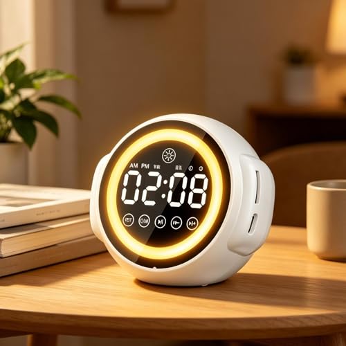 Despertador inteligente con asistente de voz y altavoz reloj luz RGB 4
