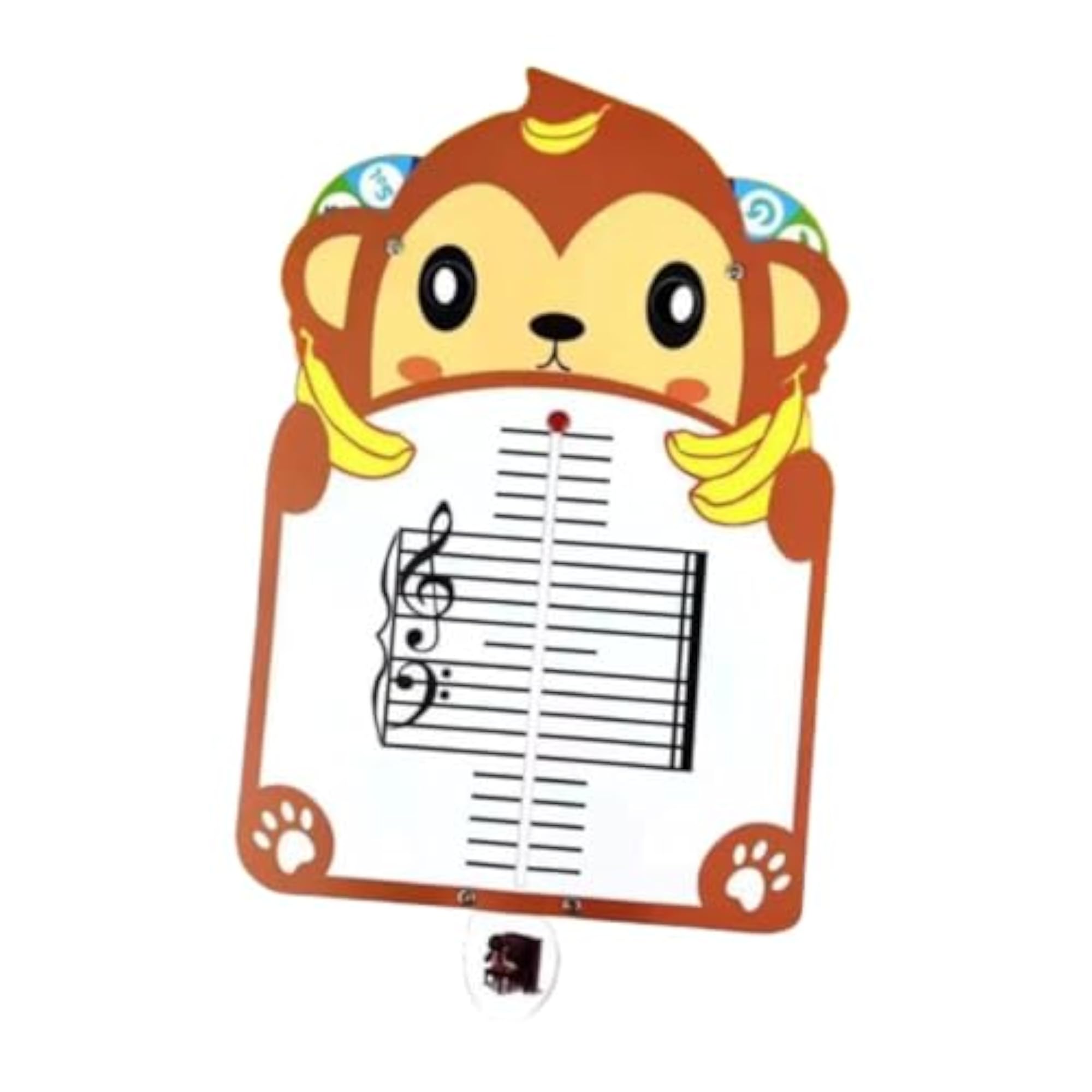 Cartoon Animal Shape Music Notation Board for Students