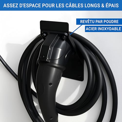 Support Cable Type 2 Mural Evite Cable au Sol Voiture Electrique - 4