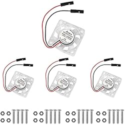 Ventilador Nespi Case Dealikee - Mini ventilador para Raspberry Pi, sin escobillas 3,3 V 5 V CC Quiet Fan 30 x 30 x 7 mm Heatsink Cooler Fan para Raspberry Pi 4 Model B, 3 B+, Pi 3, Pi 2, Pi 1 B+, Retro Flag NESPI Case
