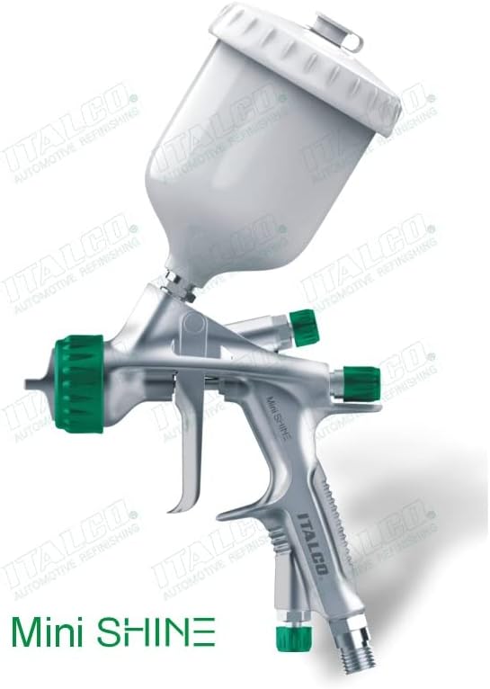 Miniatura 2 de Pistola de pintura profesional HVLP Mini Shine 0.039 in 8.5 fl oz Cup 0.8 Boquilla