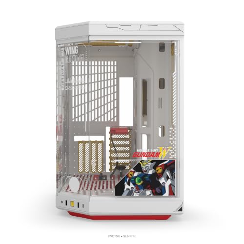 Image of HYTE Y70 Gundam Wing Official Licensed - Mid-Tower ATX Gaming PC Desktop Case - Panoramic Tempered Glass - Dual Chamber - High Airflow Chassis - PCIE 4.0 Riser Cable Included - White