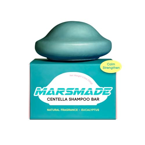 Image of MARS MADE Centella Shampoo Bar 2.0 - Hydrating & Moisturizing Natural Hair Soap Bar Shampoo for Hair & Scalp Nourishment - Bathing Soap Solid Shampoo for All Hair Types (120g, 4.23oz)