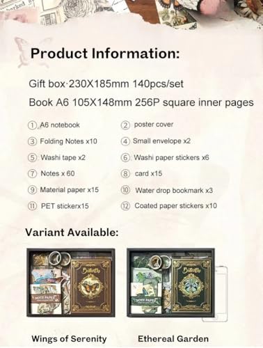 Image of Invite Enterprise Paperwrld Vintage Butterfly Scrapbooking Box (Enchanted Garden-Green)