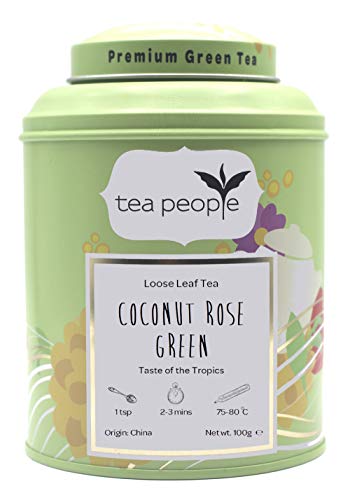 Tea People Coconut Rose Green Loose Tea Caddy 100g